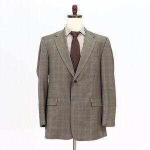 Hart Schaffner Marx 44L Beige Check 2-Button Sport Coat Blazer Jacket O865